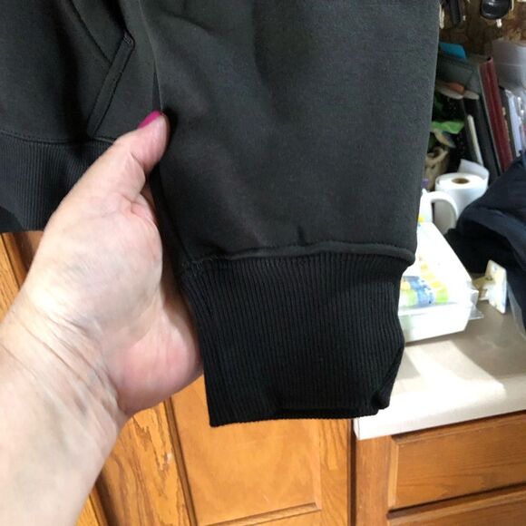 NWT Swet Tailor Stretch Fleece Zip Hooded Jacket Black - L - Picture 3 of 9